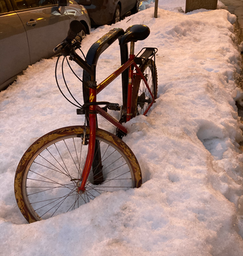 Winter biking in Chicago